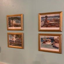 Load image into Gallery viewer, Set of 4 vintage framed prints of Vern Tremewen watercolors. Scenes of Maui. Sold as set of 4.