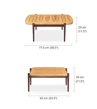 Load image into Gallery viewer, The Wailea Collection Nested Coffee Tables, Powder-coated aluminum frame and teak top. Maui Modern Home, Wailea, HI