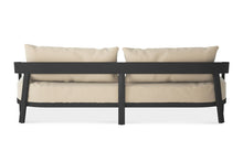 Load image into Gallery viewer, Wailea Collection, mid-century modern inspired outdoor 3 seat sofa on a powder-coated aluminum frame, Maui Modern Home, Wailea, HI