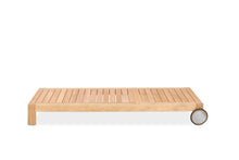 Load image into Gallery viewer, Solid teak sunlounger, adjustable back, set of wheels for easy placement, available with or without padded cushion, maui Modern Home, Wailea, HI, Brown Jordan, Glouster, barlow tyrie