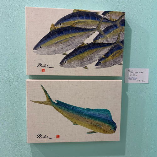  a form of art known as Gyotaku. The images are created by pressing rice paper onto a fish covered in ink or paint.