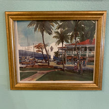Load image into Gallery viewer, Set of 4 vintage framed prints of Vern Tremewen watercolors. Scenes of Maui. Sold as set of 4.
