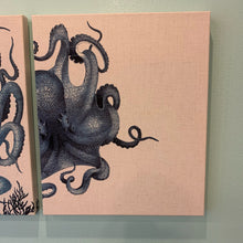 Load image into Gallery viewer, Octopus study I &amp; II, art print on linen.  Sold as set of 2. Maui Modern Home
