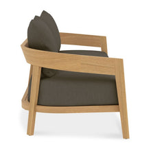 Load image into Gallery viewer, Wailea collection teak frame, 3 seat outdoor sofa, maui modern Home, Wailea, HI.  Mid-century inspired outdoor furniture.
