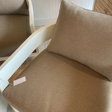 Load image into Gallery viewer, This beautiful oversized lounge chair in the perfect complement to other pieces in the Wailea Collection.  Available in a teak frame or powder-coated aluminum frame (white pearl or asteroid) and a variety of fabrics.  It has a fixed bottom cushion and a loose back cushion.
