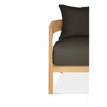 Load image into Gallery viewer, This beautiful oversized lounge chair in the perfect complement to other pieces in the Wailea Collection.  Available in a teak frame or powder-coated aluminum frame (white pearl or asteroid) and a variety of fabrics.  It has a fixed bottom cushion and a loose back cushion.
