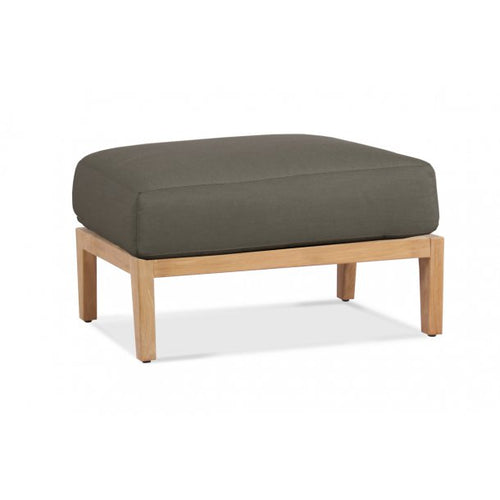 A perfect complement to the Wailea Collection lounge chair.  Available in a powder-coated aluminum frame (white pearl or asteroid) or natural sanded teak.  Price with standard fabric....but can be special ordered in a variety of fabrics.