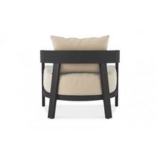 Load image into Gallery viewer, This beautiful oversized lounge chair in the perfect complement to other pieces in the Wailea Collection.  Available in a teak frame or powder-coated aluminum frame (white pearl or asteroid) and a variety of fabrics.  It has a fixed bottom cushion and a loose back cushion.
