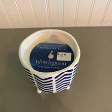 Load image into Gallery viewer, Blue Chevron Fragranced Candle

