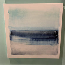 Load image into Gallery viewer, Pair of gallery wrapped canvas art prints by Norman Wyatt Jr., done in shades of watery blues on a white background.  24&quot; x 24&quot; each.  Sold as a set of 2.  Made in the USA.
