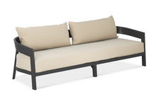 Load image into Gallery viewer, Wailea Collection, mid-century modern inspired outdoor 3 seat sofa on a powder-coated aluminum frame, Maui Modern Home, Wailea, HI
