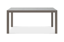 Load image into Gallery viewer, Hana Collection Dining Table, powder-coated aluminum base, teak or ceramic top, available in 2 sizes, Maui Modern Home, Wailea, HI

