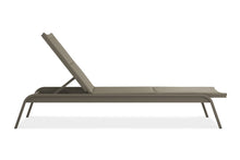 Load image into Gallery viewer, The Hana Collection sunlounger/chaise lounge chair has an Aluminum frame and padded sling seat. Maui Modern Home, Wailea, HI
