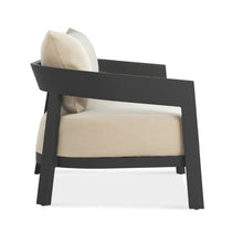 Load image into Gallery viewer, Wailea Collection, mid-century modern inspired outdoor 3 seat sofa on a powder-coated aluminum frame, Maui Modern Home, Wailea, HI
