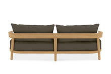 Load image into Gallery viewer, Wailea collection teak frame, 3 seat outdoor sofa, maui modern Home, Wailea, HI.  Mid-century inspired outdoor furniture.
