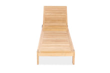 Load image into Gallery viewer, Solid teak sunlounger, adjustable back, set of wheels for easy placement, available with or without padded cushion, maui Modern Home, Wailea, HI, Brown Jordan, Glouster, barlow tyrie
